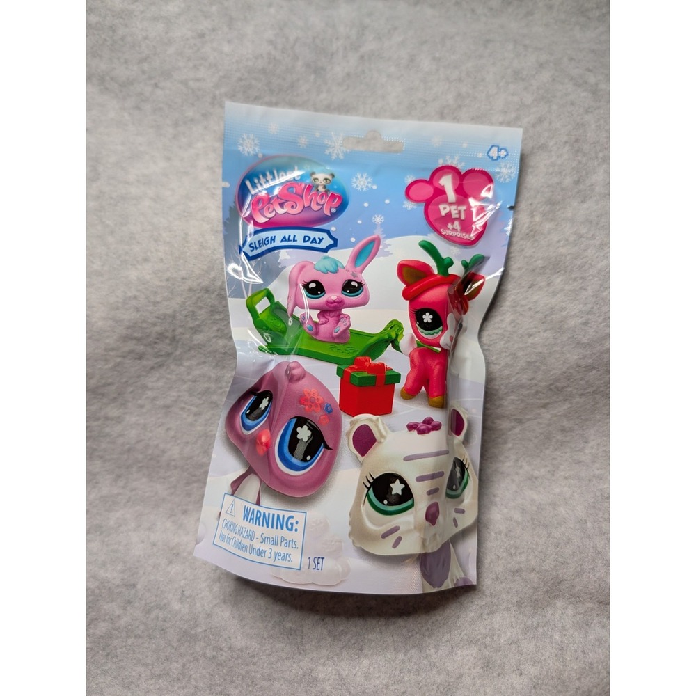 1 Littlest Pet Shop SLEIGH ALL DAY Blind Mystery Pack Christmas Holiday LPS